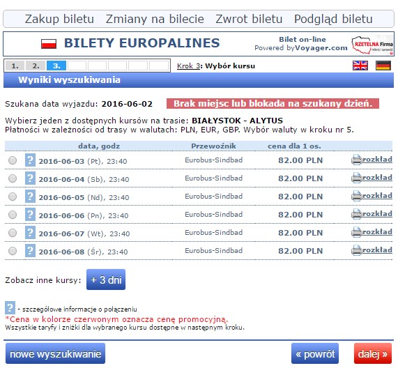 Bilety autokarowe Eurobus Polska Litwa